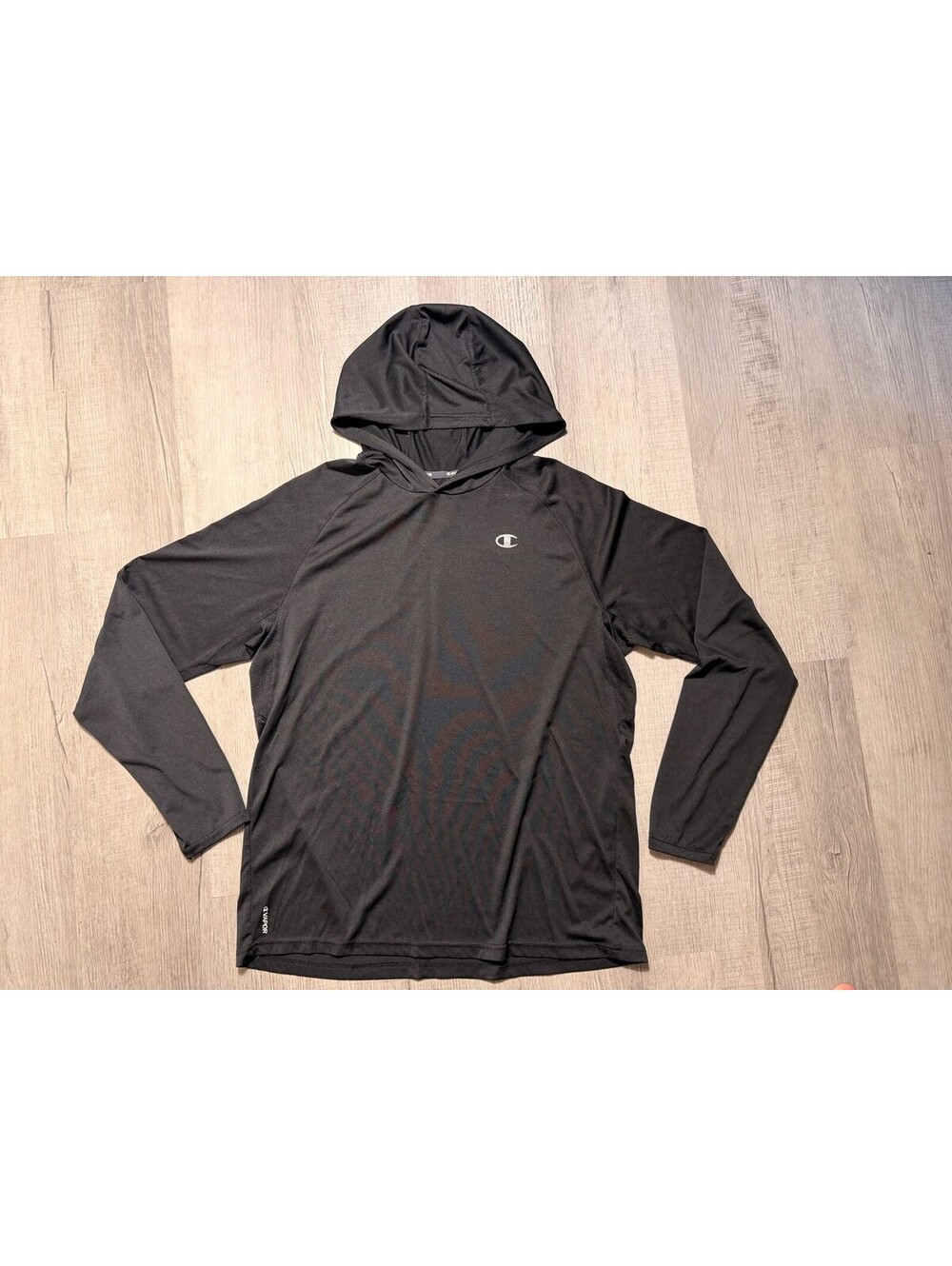 Champion Vapor Performance Black Hoodie Pullover Sweatshirt Size L